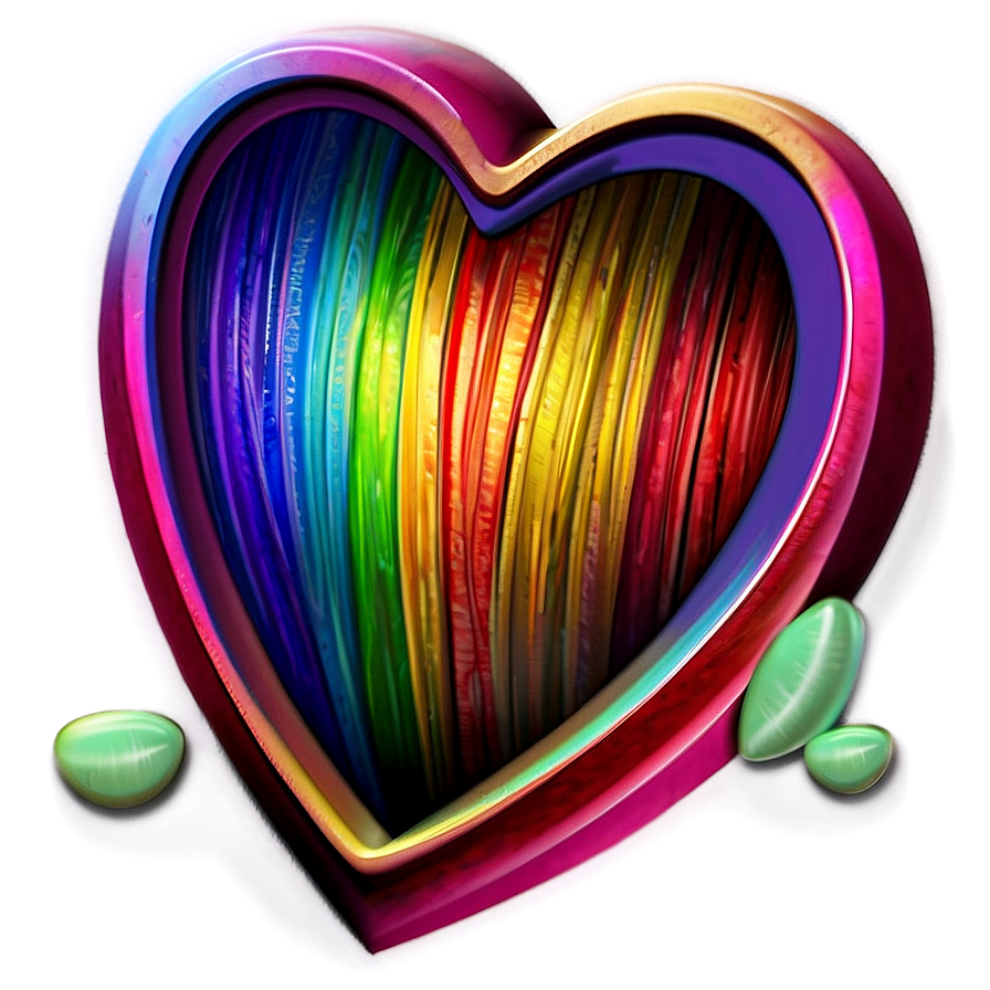 Rainbow Heart Color Png D