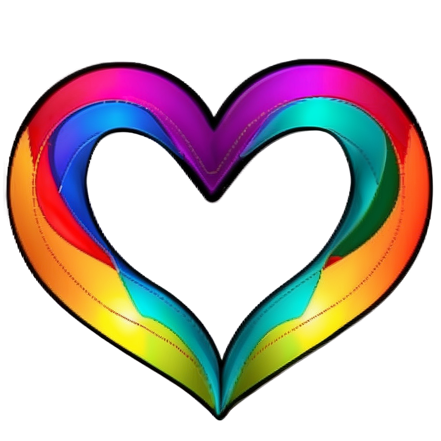 Rainbow Heart Decoration Png Svy