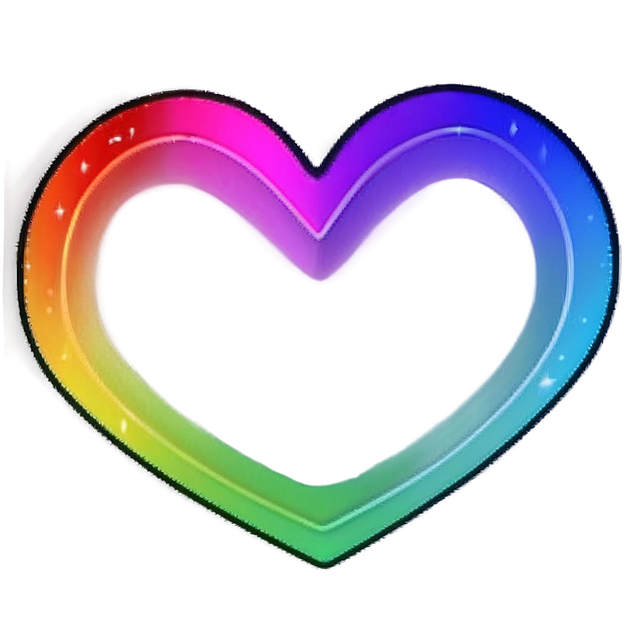 Rainbow Heart Overlay Png 30