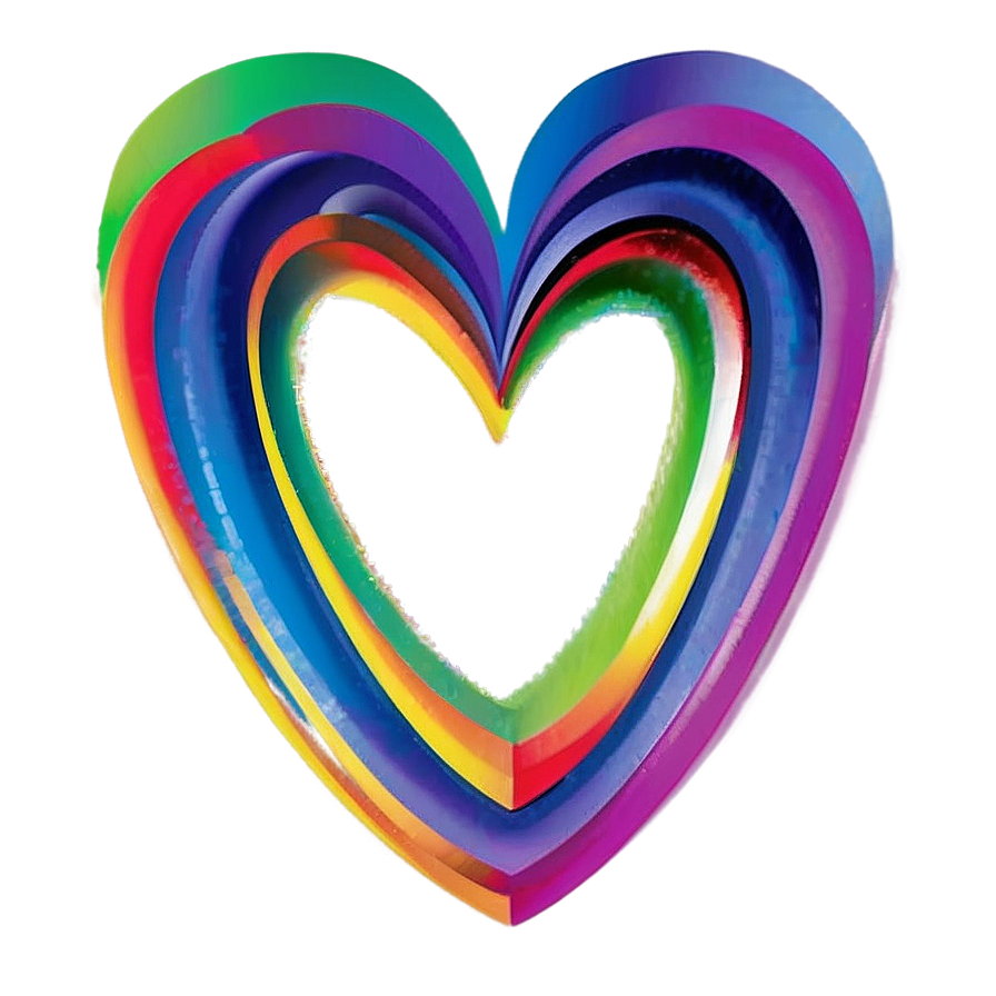 Rainbow Heart Pattern Png 06252024