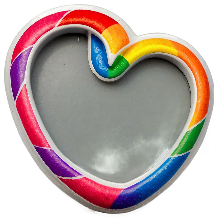 Rainbow Heart Sticker Png 05252024