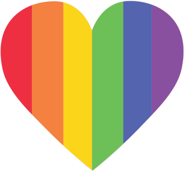 Rainbow Heart Symbol L G B T Q Representation
