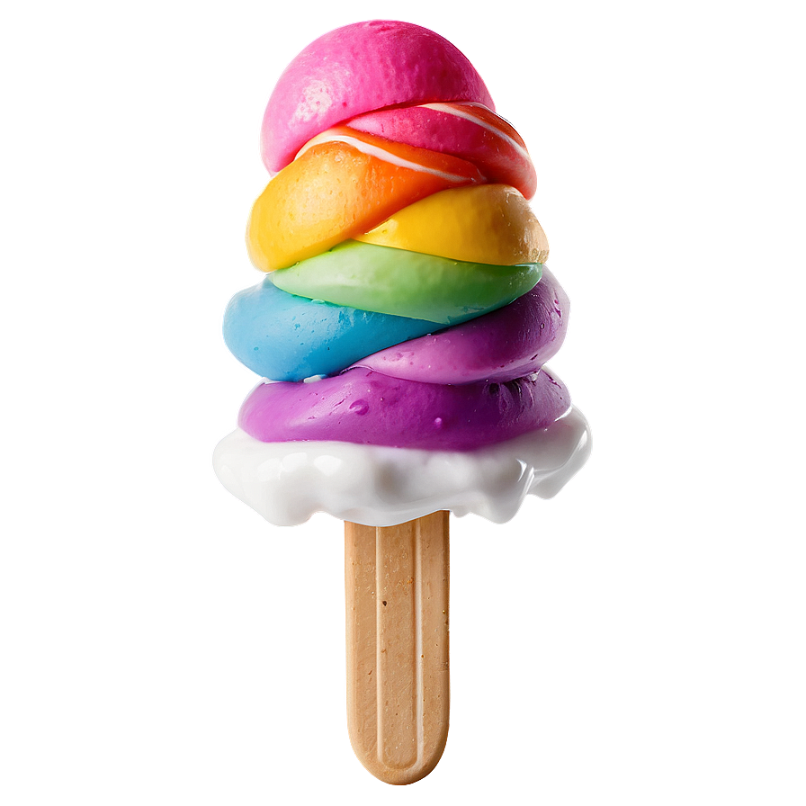 Rainbow Ice Cream Stick Png Vdn97