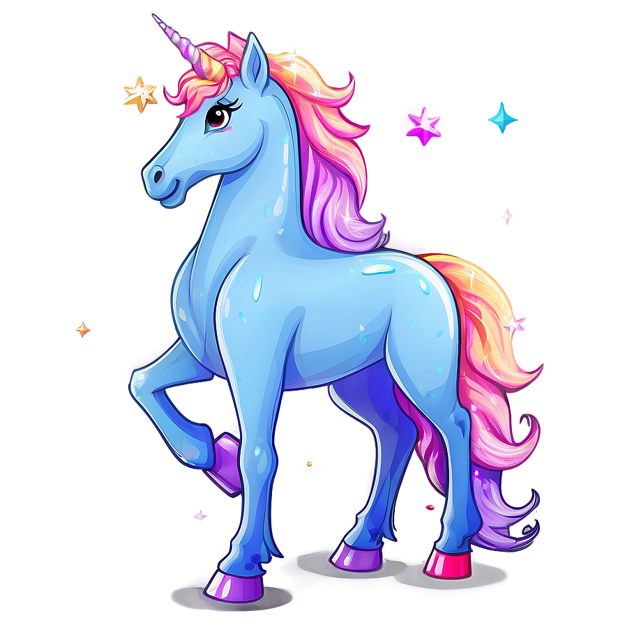 Rainbow Mane Unicorn Clipart Png 06262024