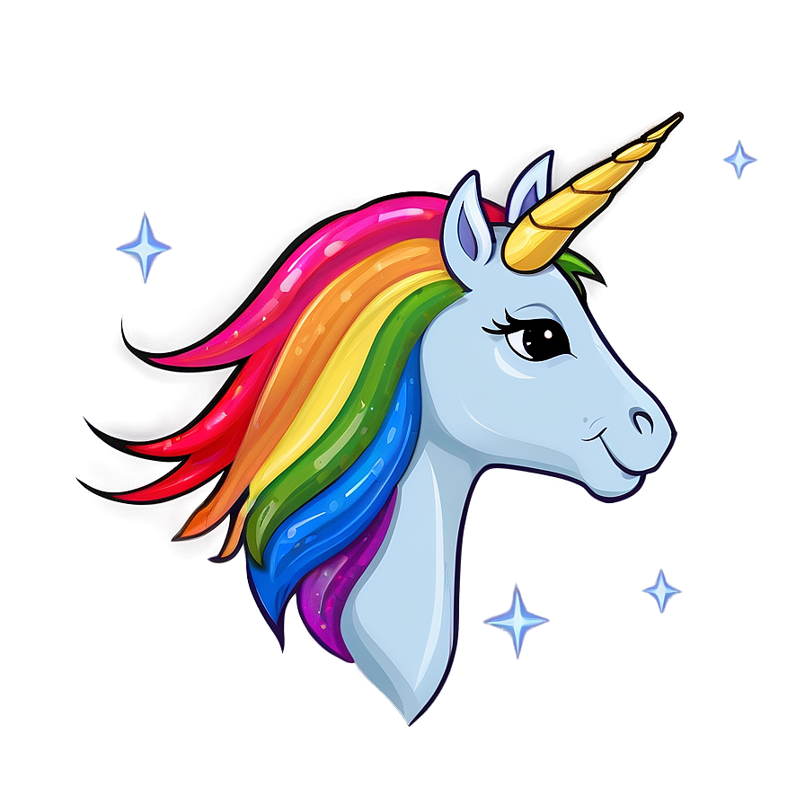 Rainbow Mane Unicorn Clipart Png 13