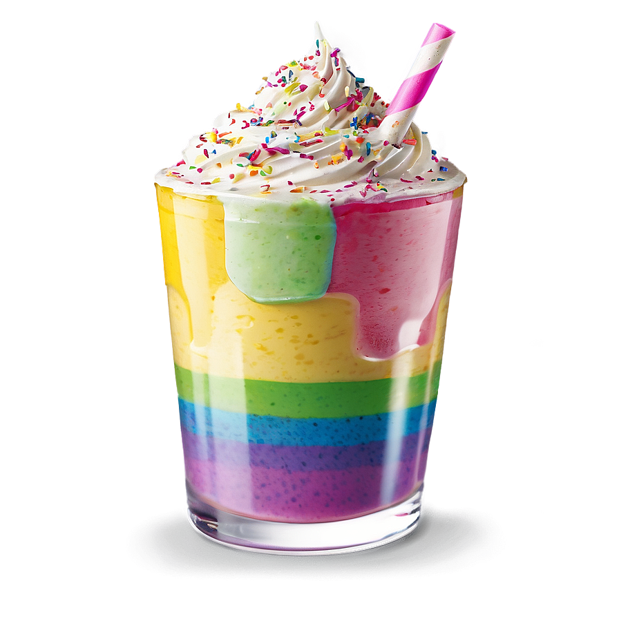 Rainbow Milkshake Png 43