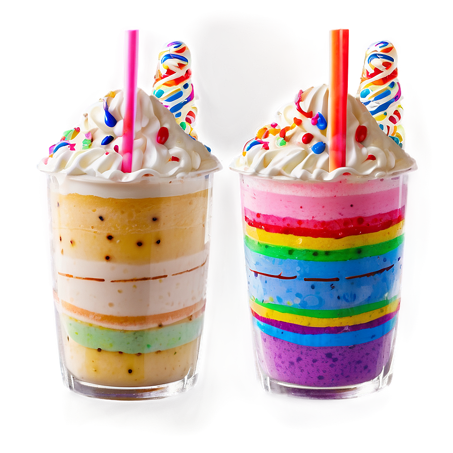 Rainbow Milkshake Png Adm