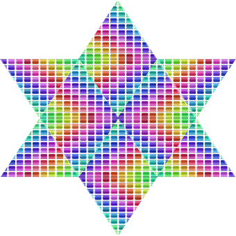 Rainbow Mosaic Star Pattern