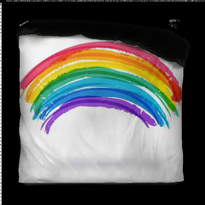 Rainbow Painted Pillowon Transparent Background