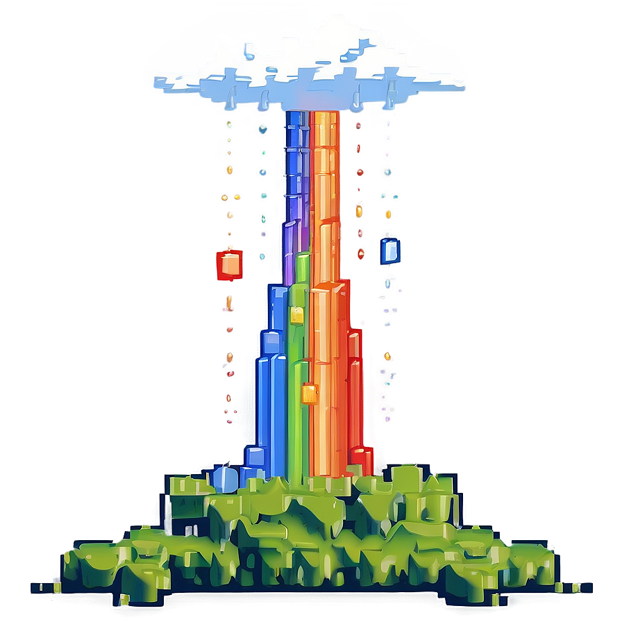 Rainbow Pixel Art Png 94