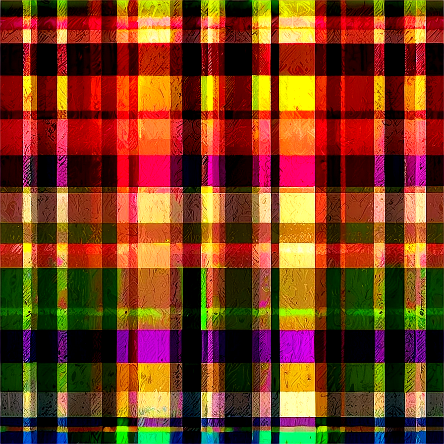 Rainbow Plaid Pattern Png Rof