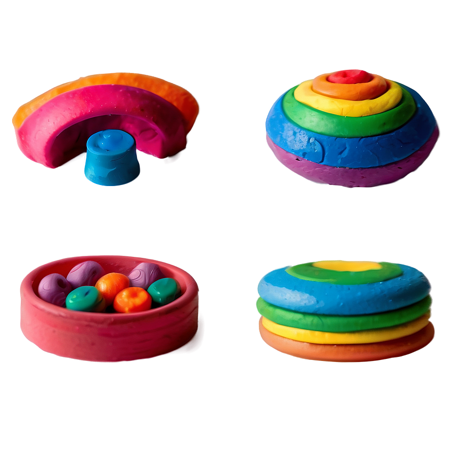 Rainbow Playdough Set Png 06132024