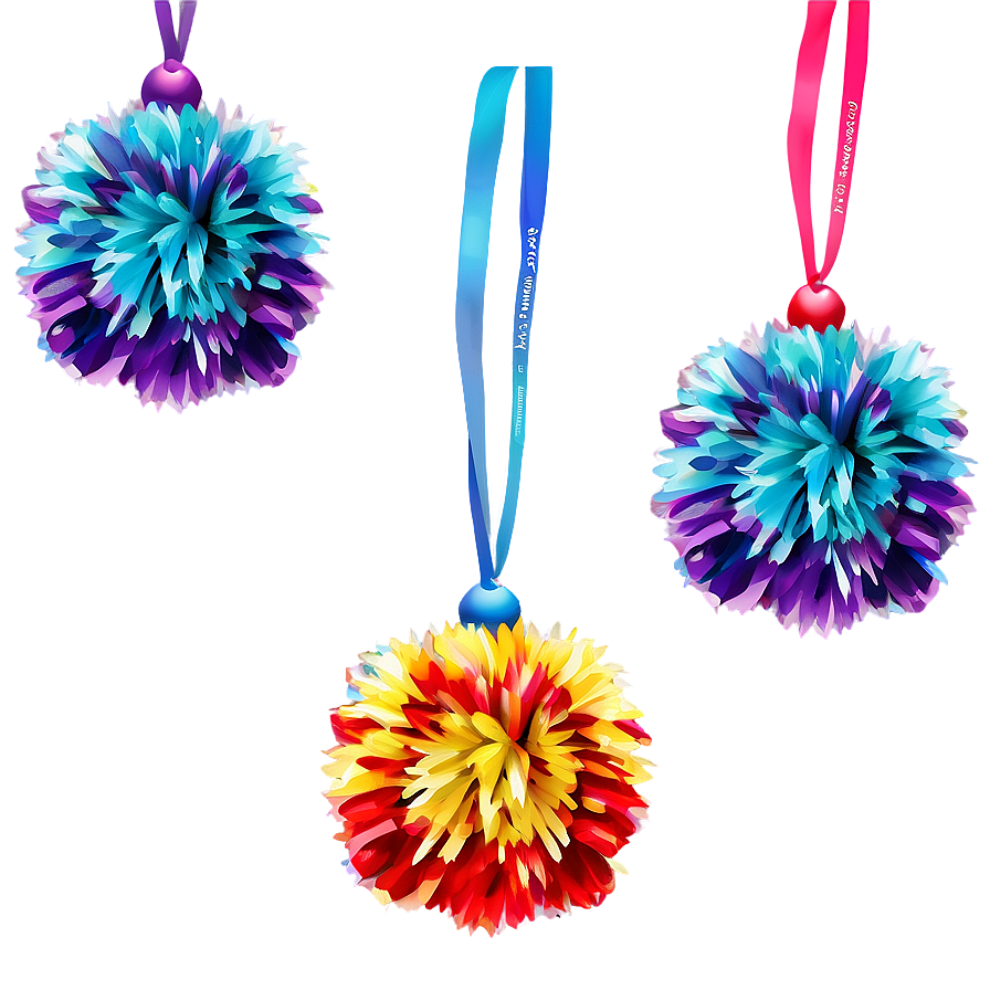 Rainbow Pom Poms Png Yyt44