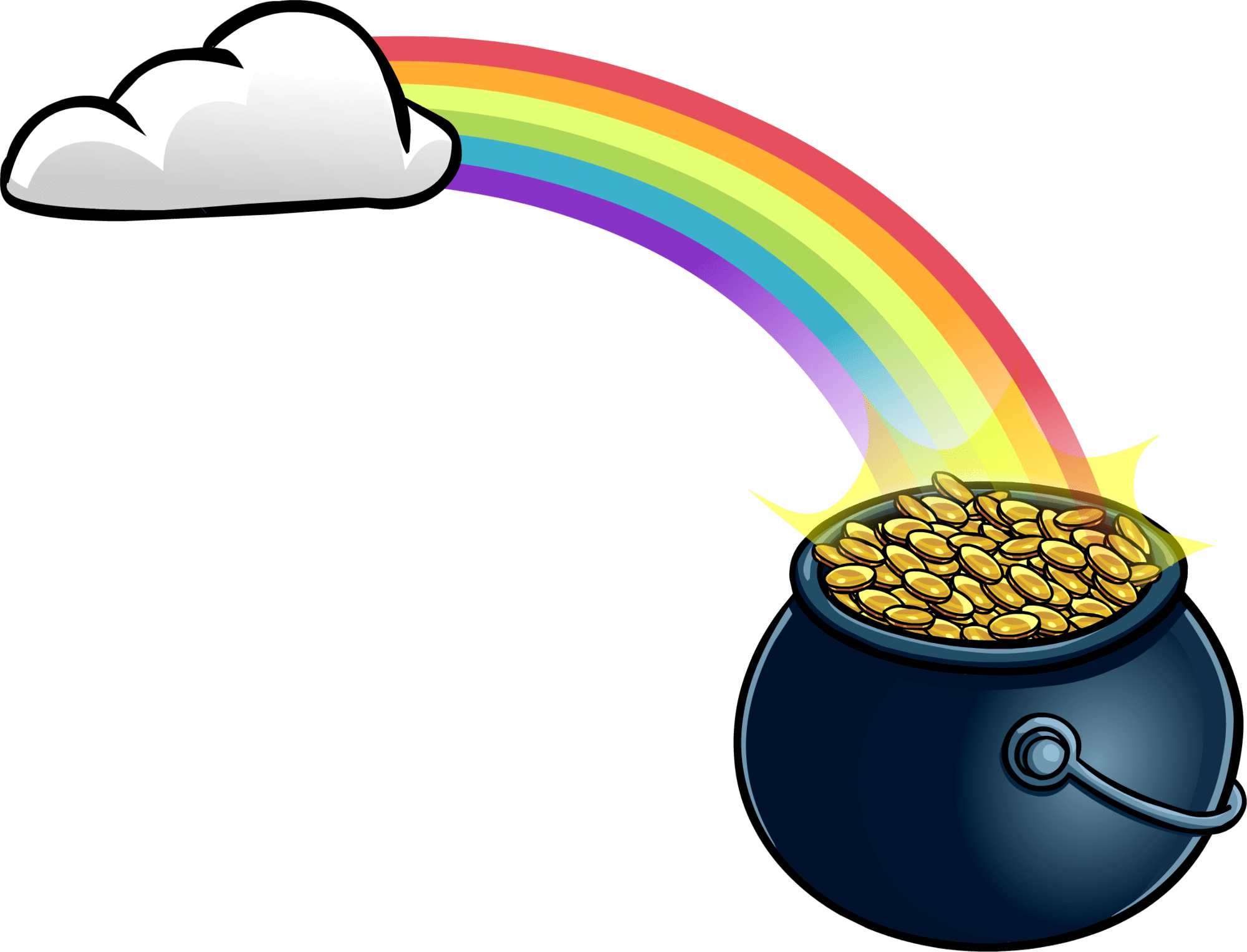 Rainbow Potof Gold Illustration