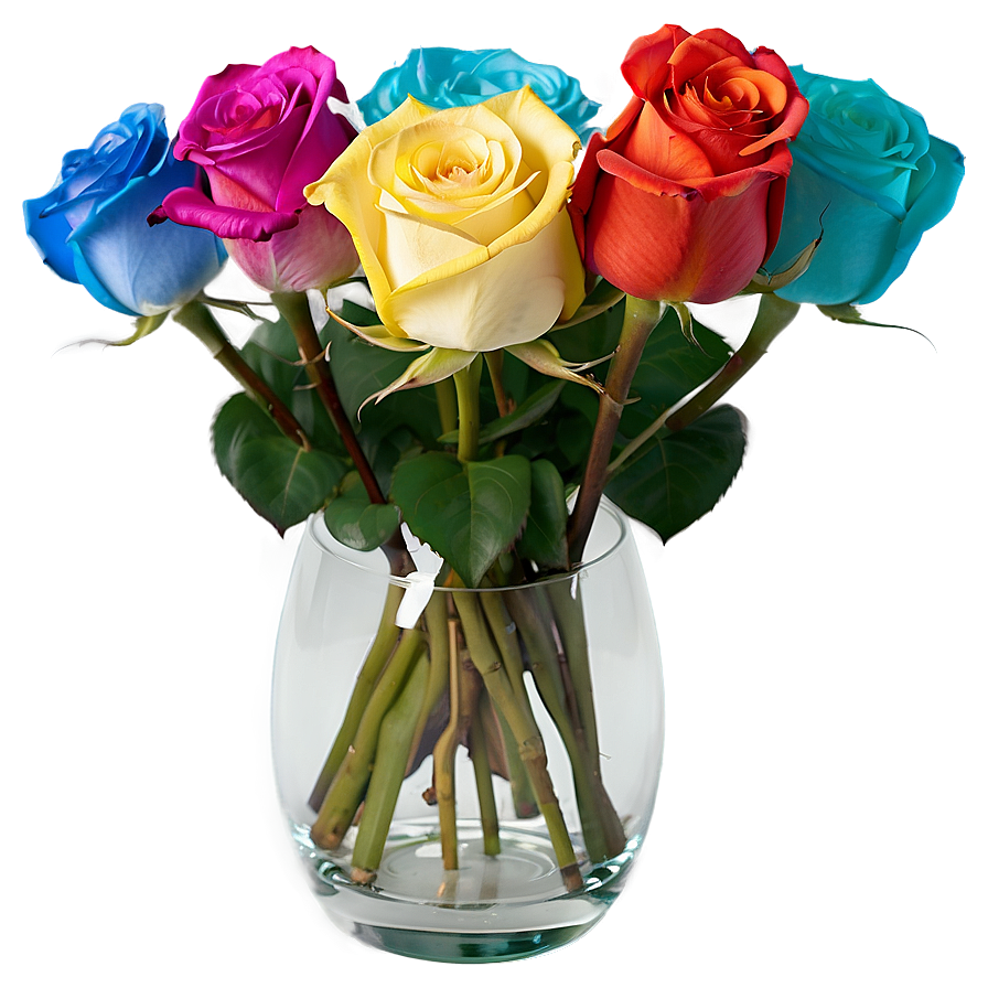 Rainbow Roses Arrangement Png 29