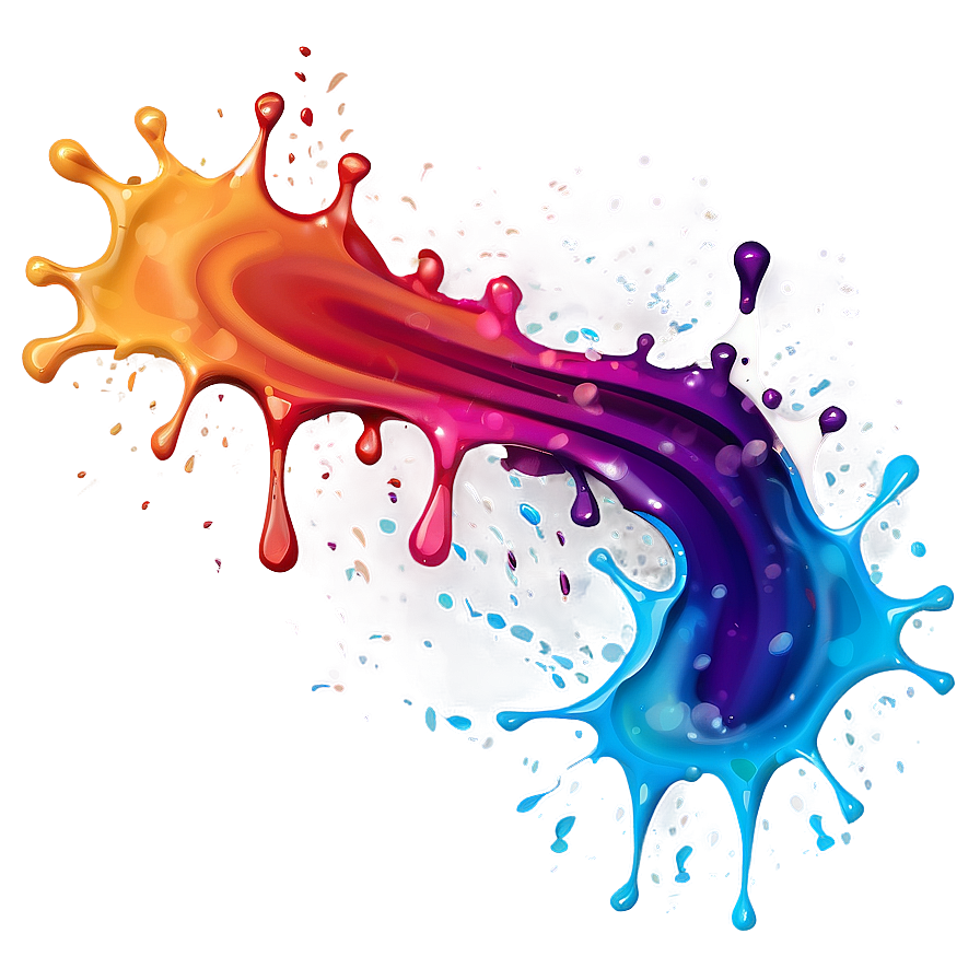 Rainbow Splash Artwork Png Ebk