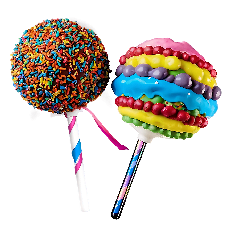 Rainbow Sprinkle Cake Pops Png 06272024