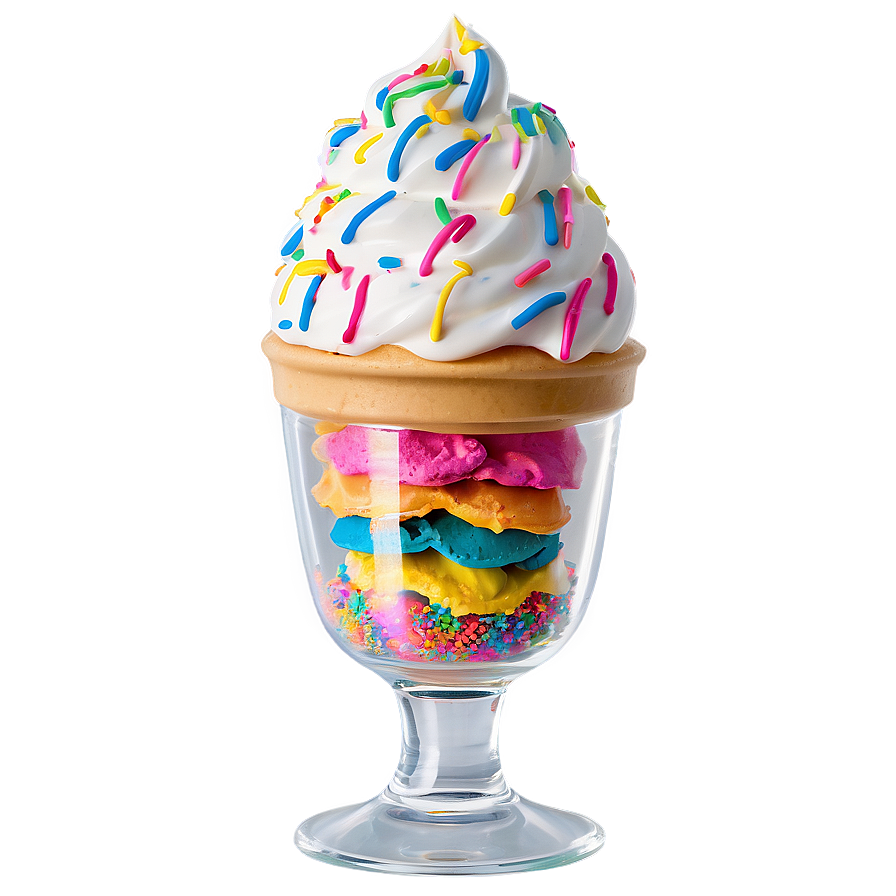 Rainbow Sprinkles Ice Cream Sundae Png Tvs18