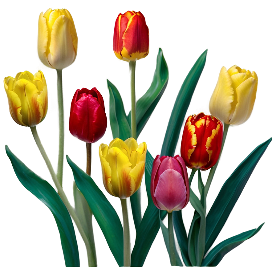 Rainbow Tulips Png 05242024
