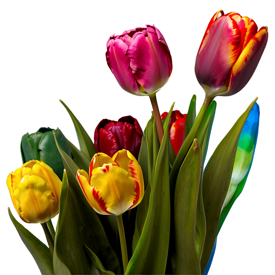 Rainbow Tulips Png Fdq99
