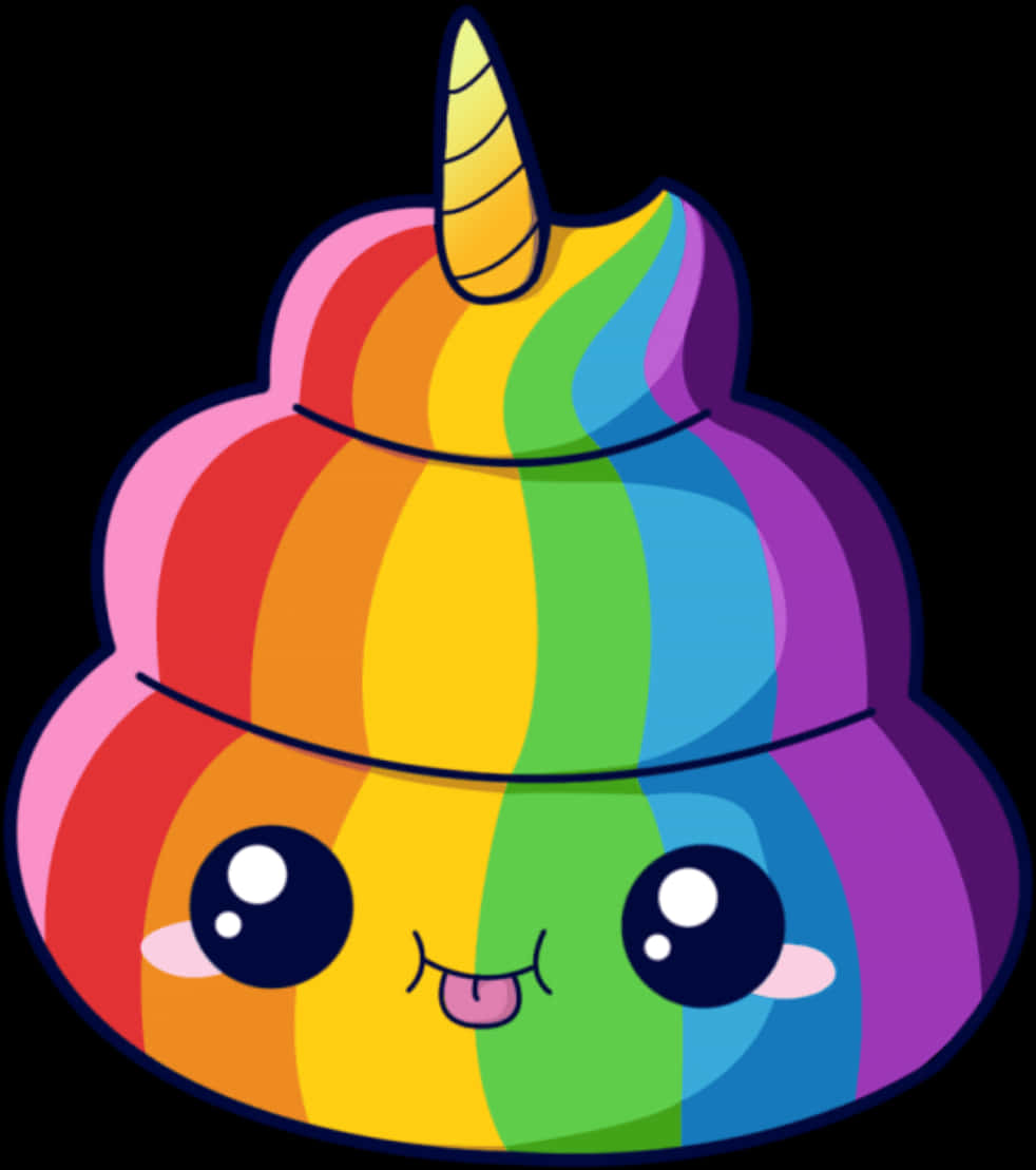 Rainbow Unicorn Poop Cartoon