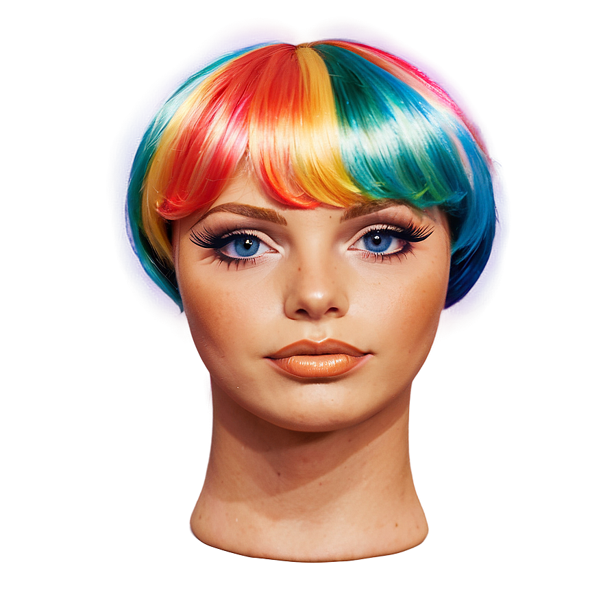 Rainbow Wig Png Nts