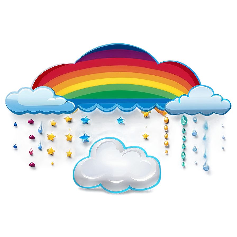 Rainbow With Clouds Landscape Png 28