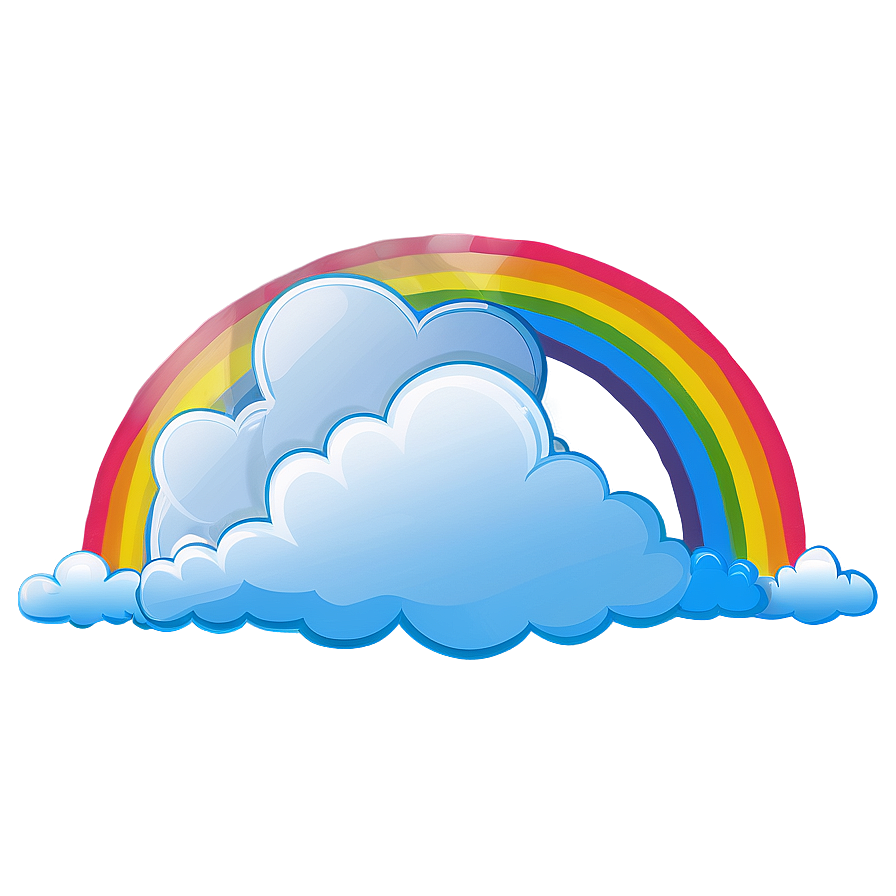 Rainbow With Clouds Nature Scene Png 06282024