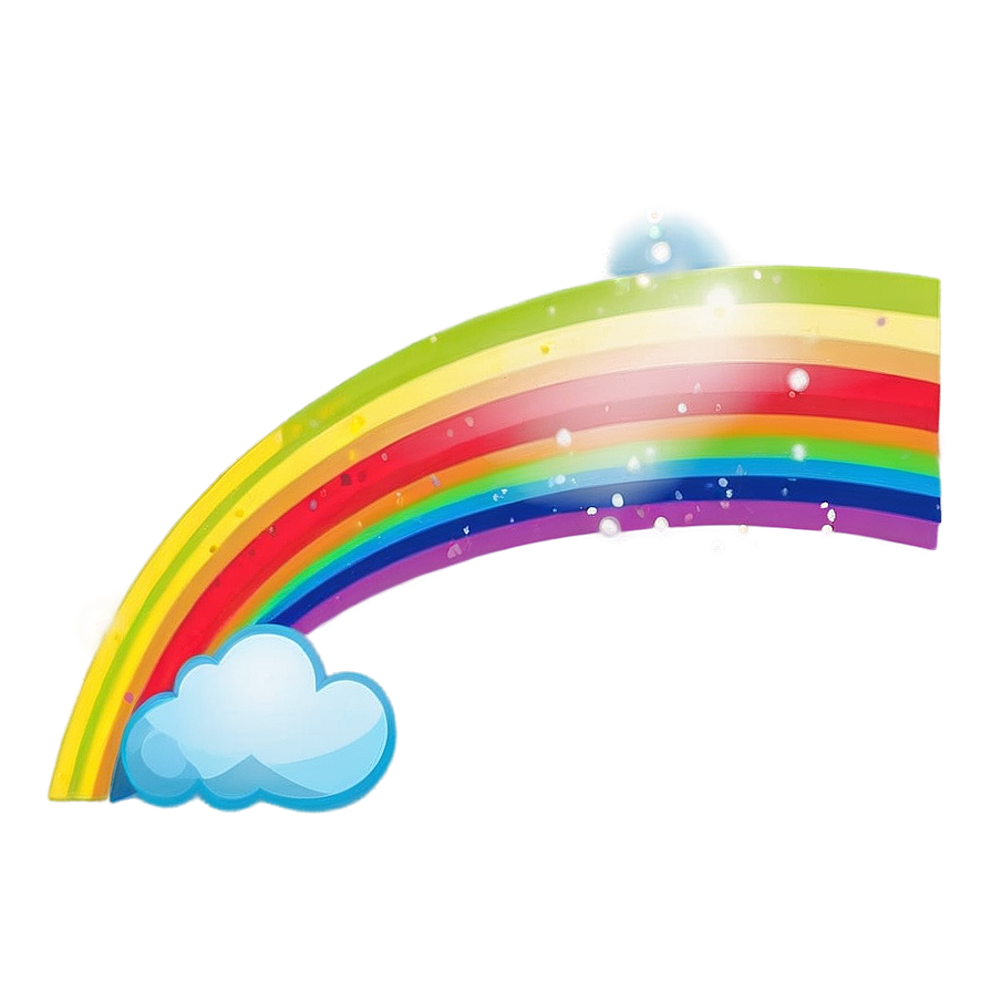 Rainbow With Clouds Png 04292024
