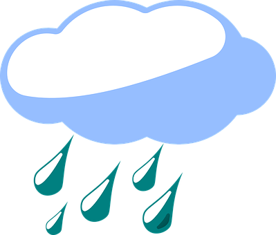 Rainy Cloud Vector Illustration