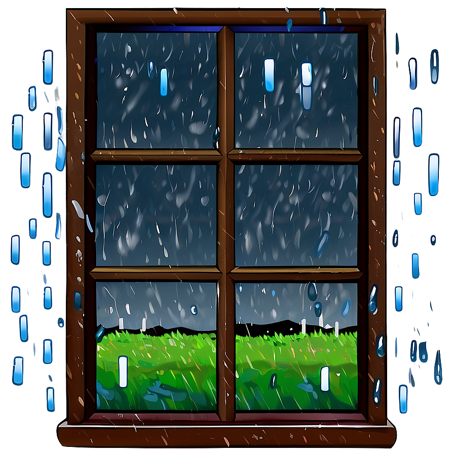 Rainy Day Window Scene Png 11