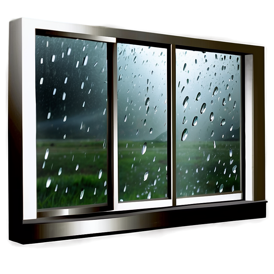 Rainy Day Window Scene Png Msb32