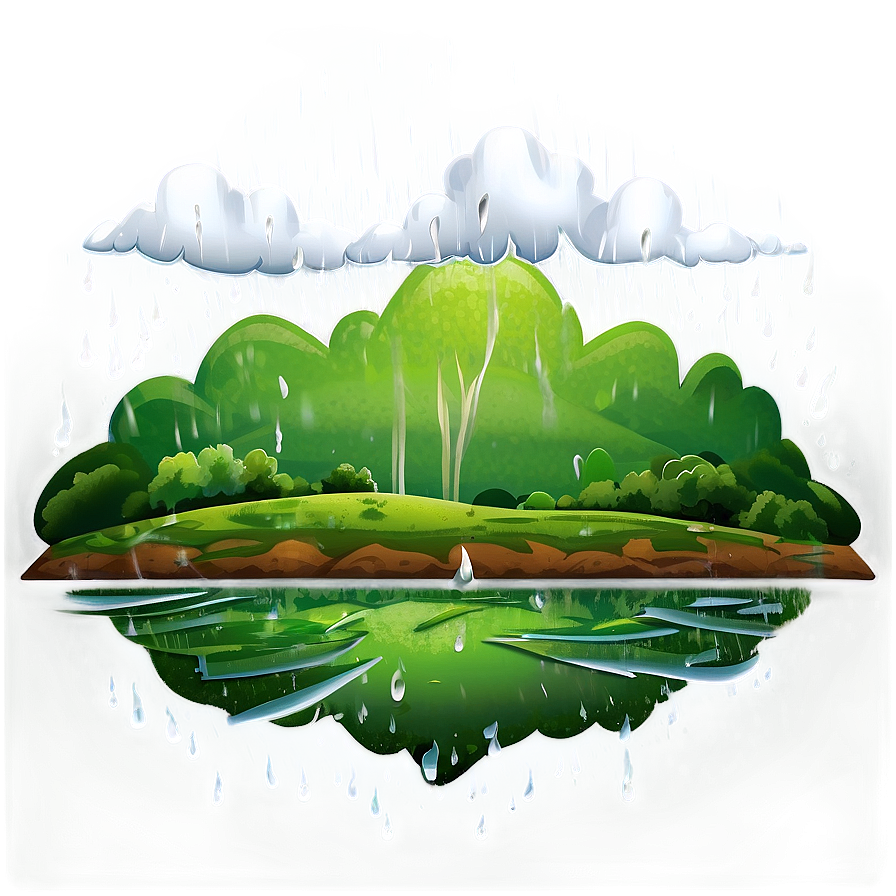 Rainy Landscape Png 6