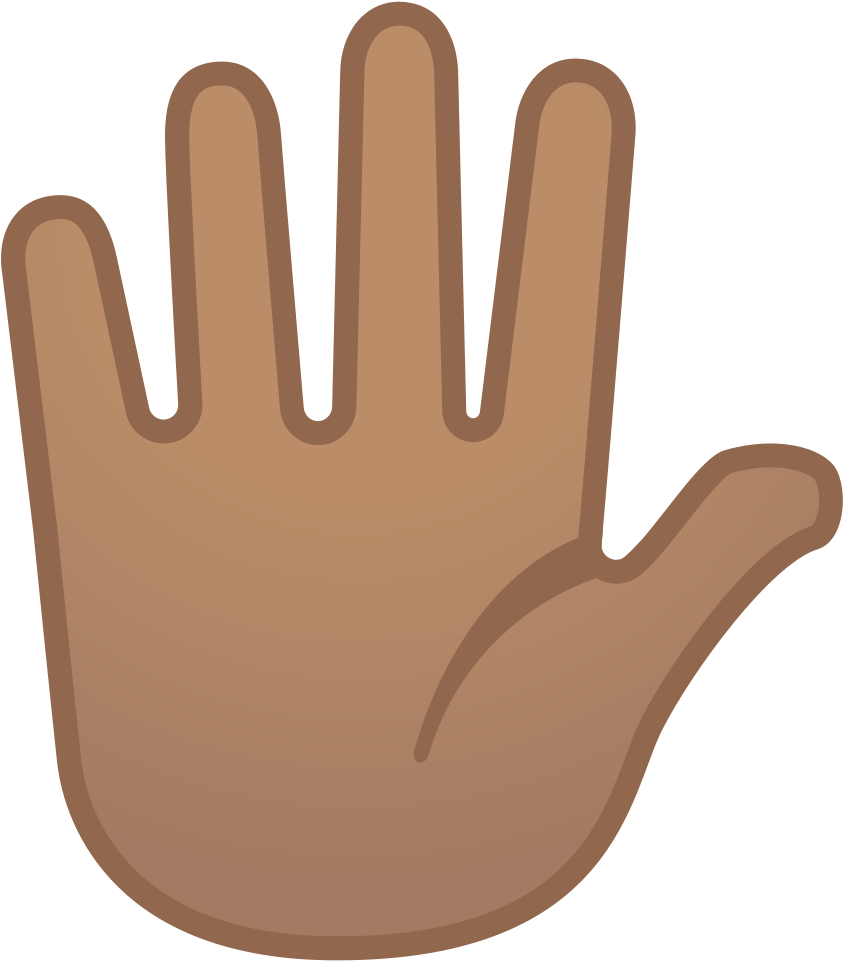 Raised Hand Emoji Illustration