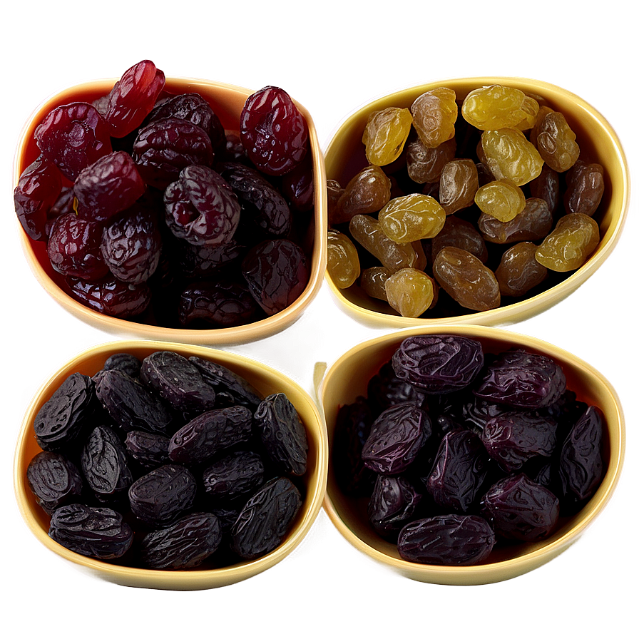 Raisins Assortment Display Png Rid