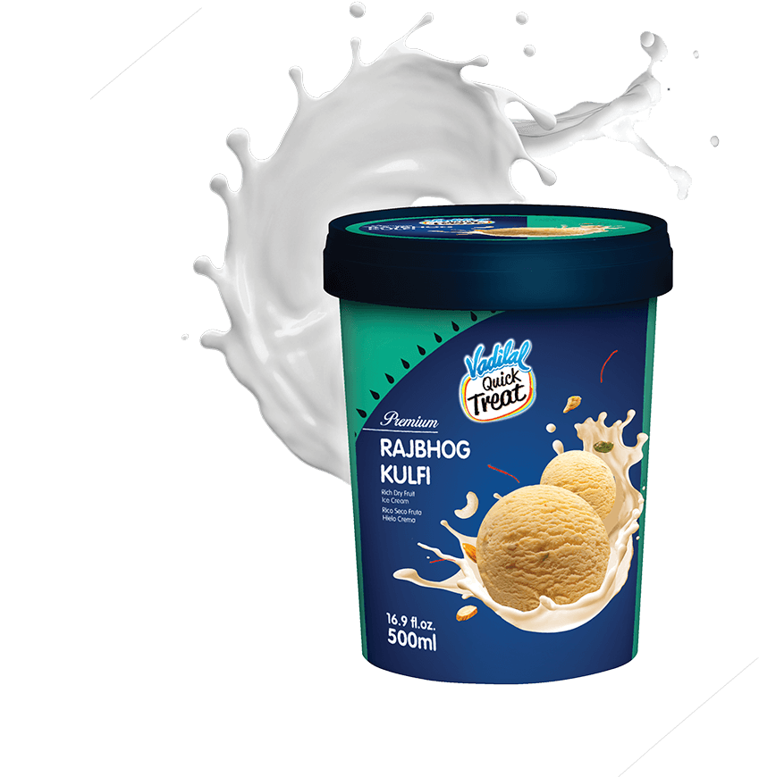 Rajbhog Kulfi Packaging Splash