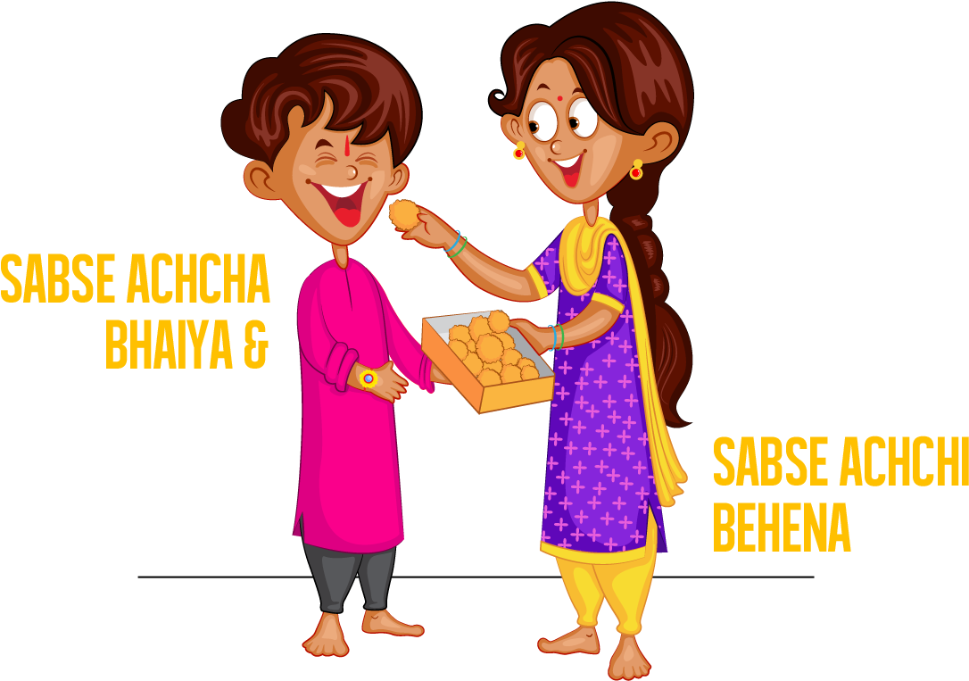 Raksha Bandhan Celebration Cartoon