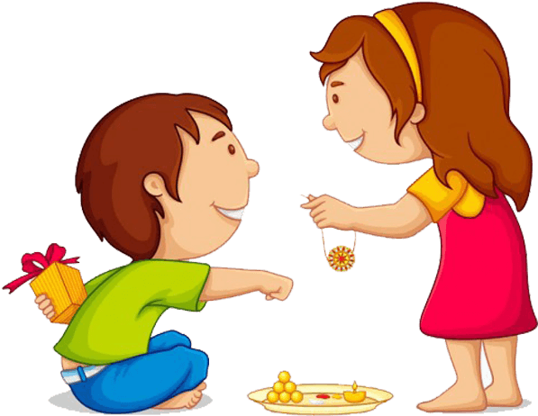 Raksha Bandhan Celebration Cartoon