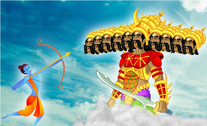 Rama_ Versus_ Ravana_ Dussehra_ Illustration