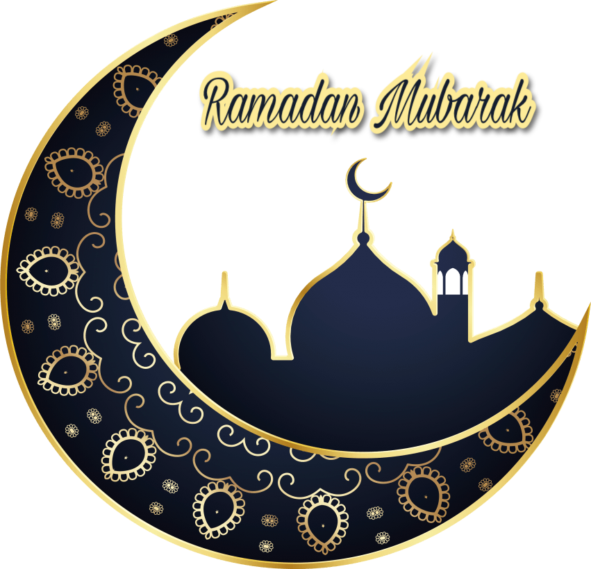 Ramadan Mubarak Crescentand Mosque Graphic