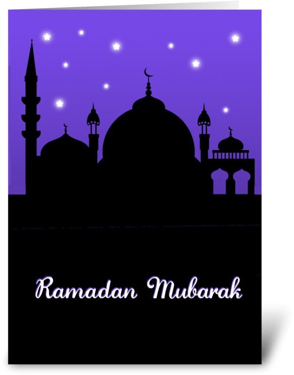 Ramadan Mubarak Mosque Silhouette