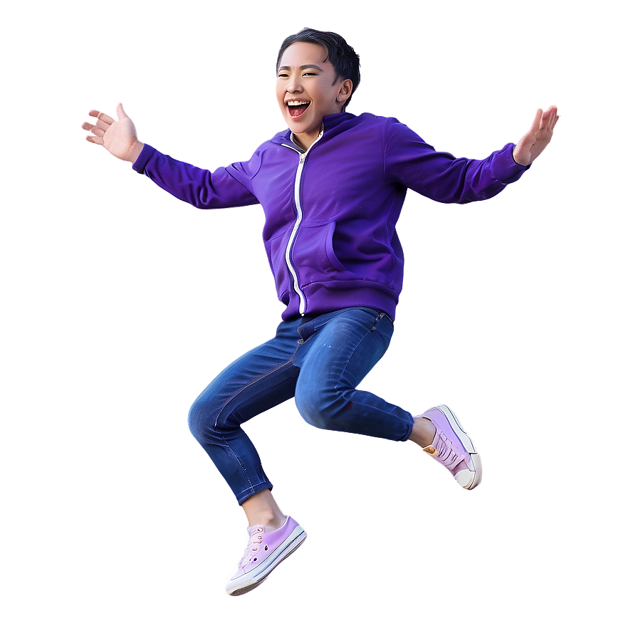 Random Person Jumping Joyfully Png 06252024