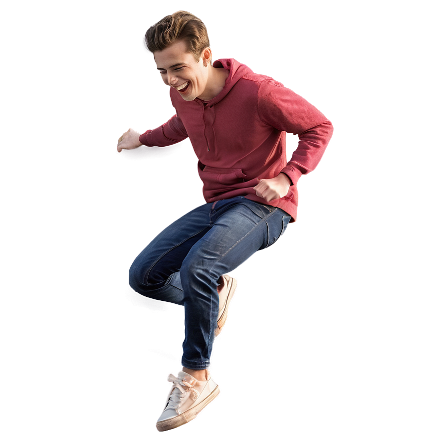 Random Person Jumping Joyfully Png Bhd9