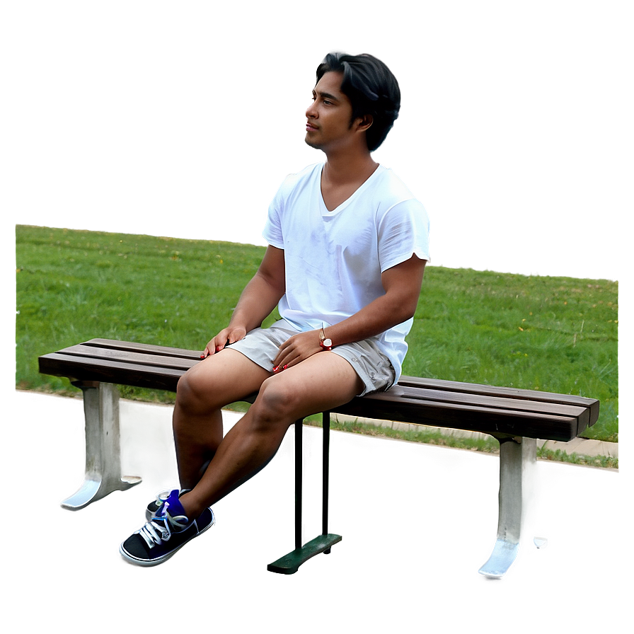 Random Person Sitting On Bench Png 06252024