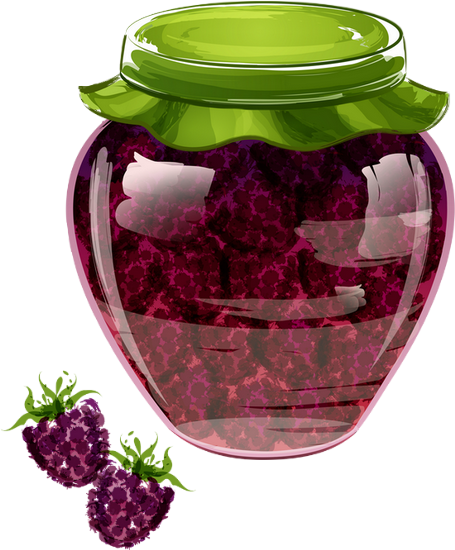 Raspberry Jam Jar Illustration