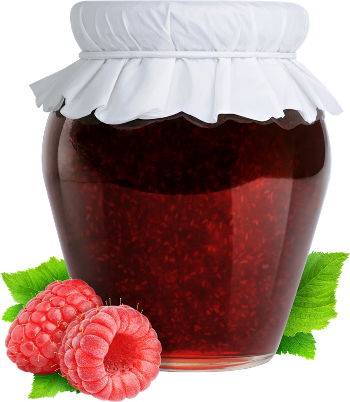 Raspberry Jam Jarwith Fresh Berries