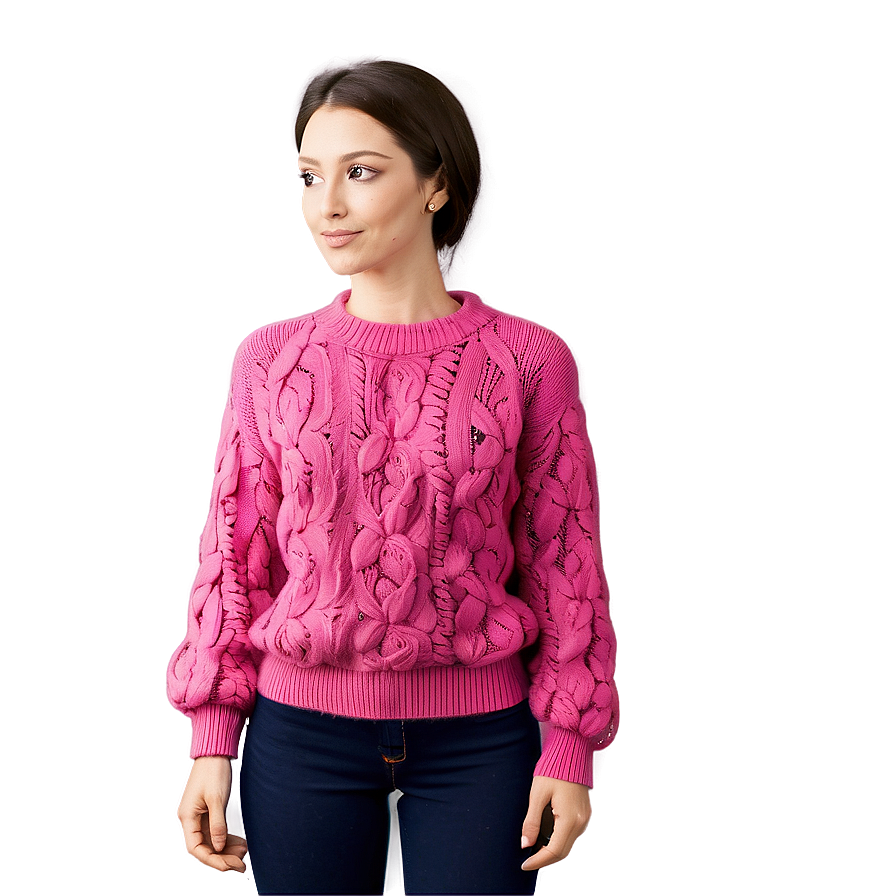 Raspberry Pink Sweater Png Umq30