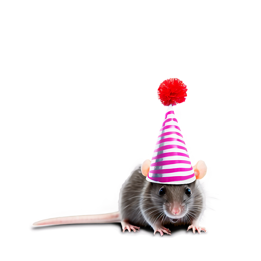 Rat In Party Hat Png 71