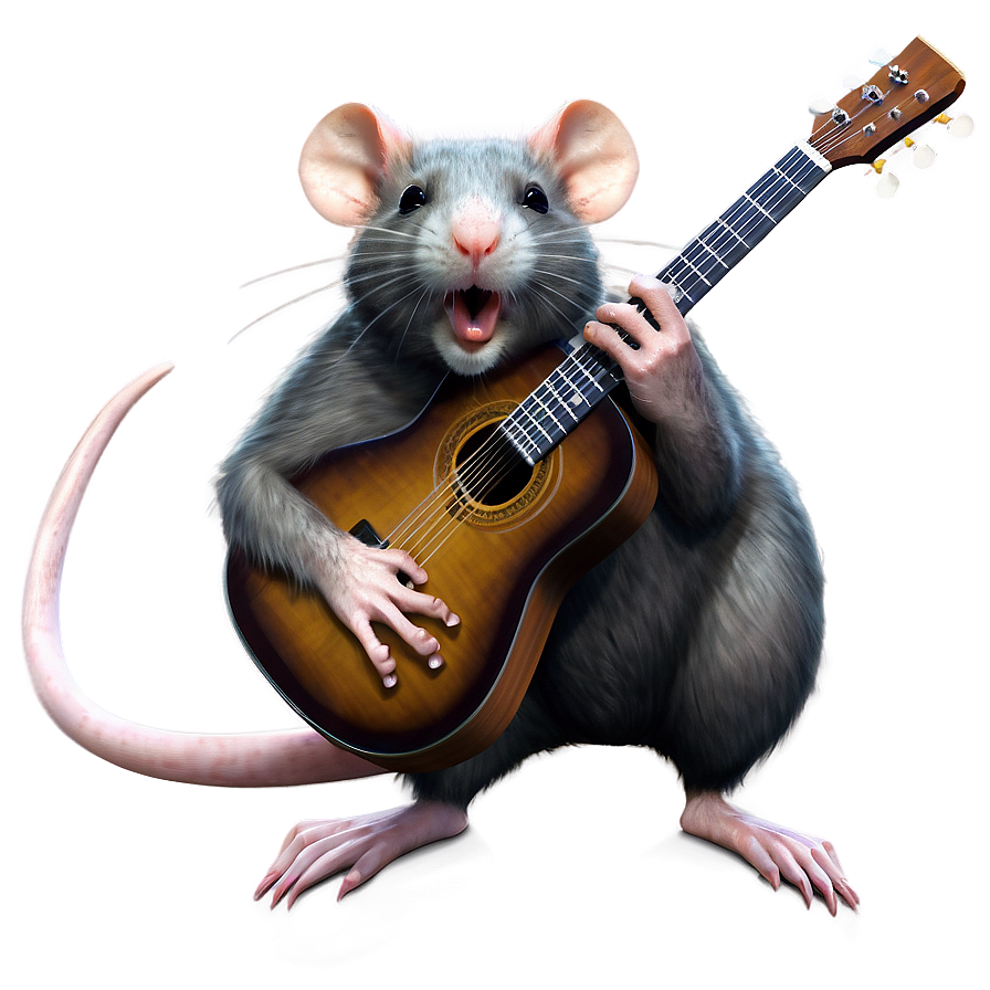 Rat Playing Guitar Png Hql