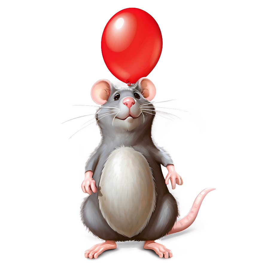 Rat With Balloon Png Mdx